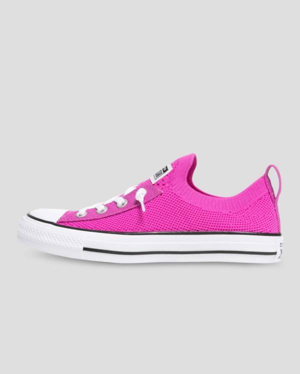 Tenis Cano Baixo Converse Chuck Taylor All Star Shoreline Knit Slip Rosa | CV-689XDU