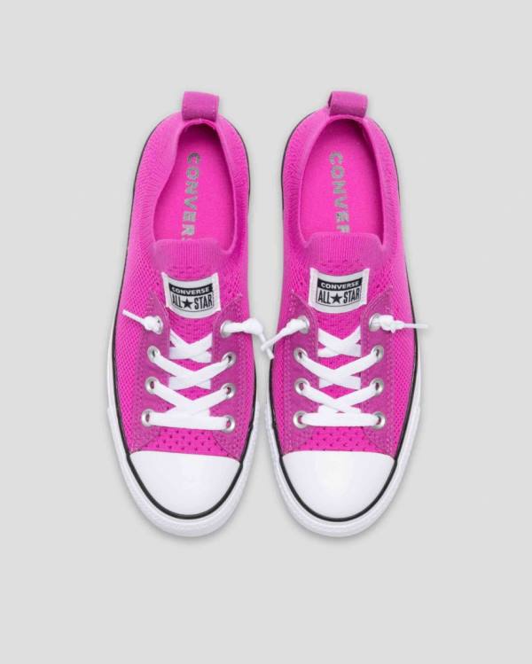 Tenis Cano Baixo Converse Chuck Taylor All Star Shoreline Knit Slip Rosa | CV-689XDU