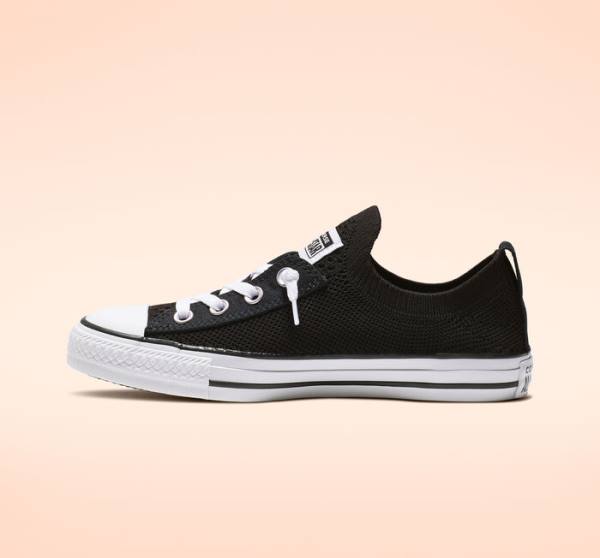 Tenis Cano Baixo Converse Chuck Taylor All Star Shoreline Knit Slip Pretas Branco | CV-743WUN