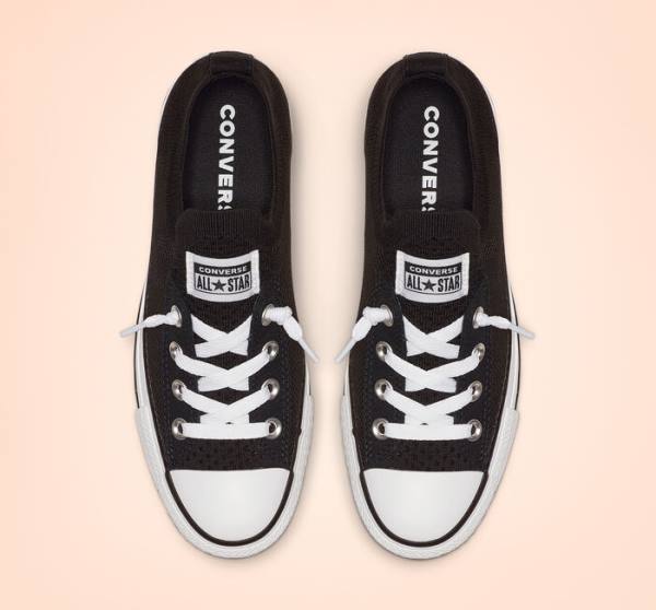 Tenis Cano Baixo Converse Chuck Taylor All Star Shoreline Knit Slip Pretas Branco | CV-743WUN