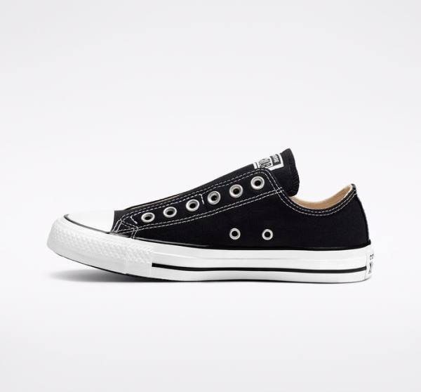 Tenis Cano Baixo Converse Chuck Taylor All Star Slip Pretas Branco | CV-751EMZ