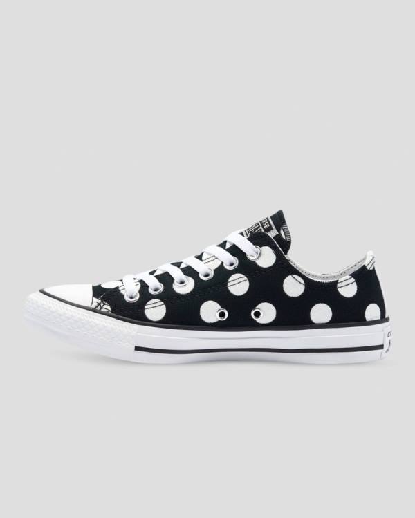 Tenis Cano Baixo Converse Chuck Taylor All Star Glitter Shine Pretas | CV-759PEN