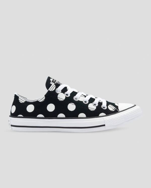 Tenis Cano Baixo Converse Chuck Taylor All Star Glitter Shine Pretas | CV-759PEN