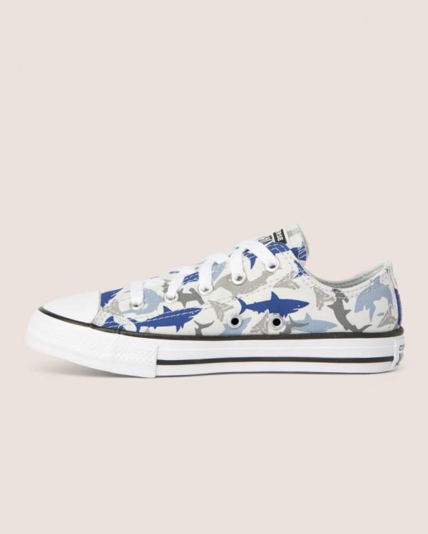 Tenis Cano Baixo Converse Chuck Taylor All Star Shark Bite Branco | CV-782XJB