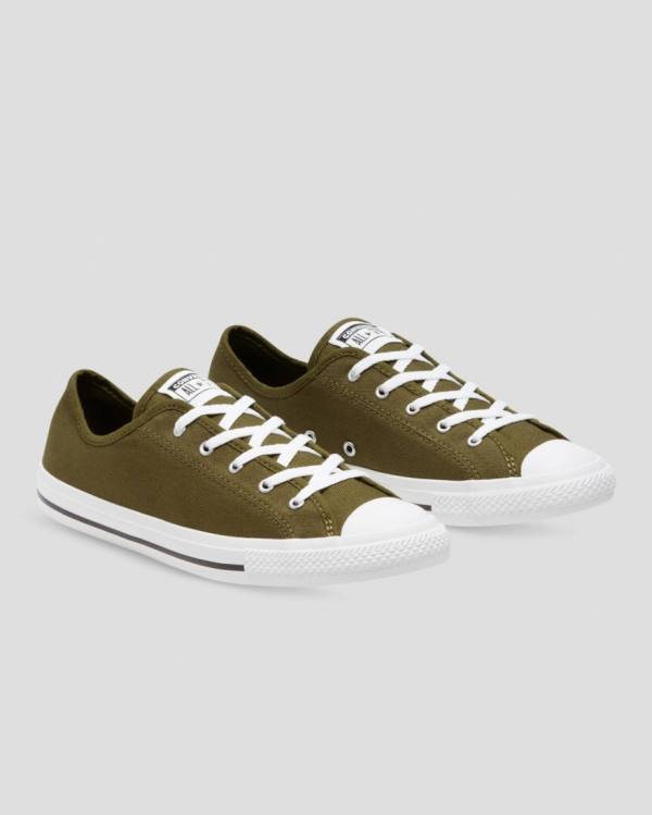 Tenis Cano Baixo Converse Chuck Taylor All Star Dainty Mix And Match Verde Oliva Azuis | CV-907DLG