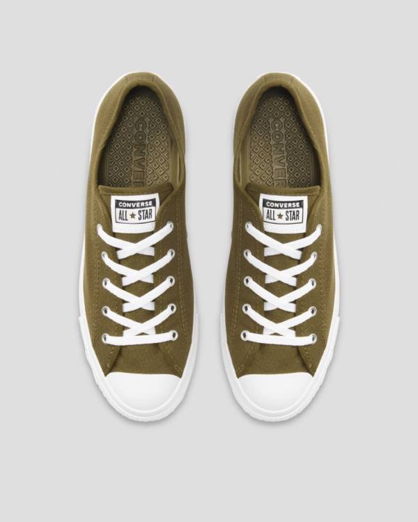 Tenis Cano Baixo Converse Chuck Taylor All Star Dainty Mix And Match Verde Oliva Azuis | CV-907DLG