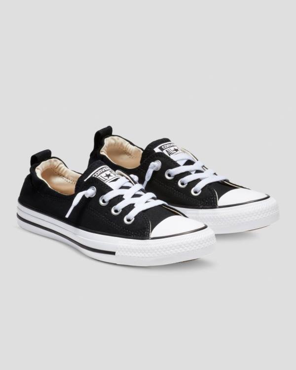 Tenis Cano Baixo Converse Chuck Taylor All Star Shoreline Slip Pretas | CV-921AXW