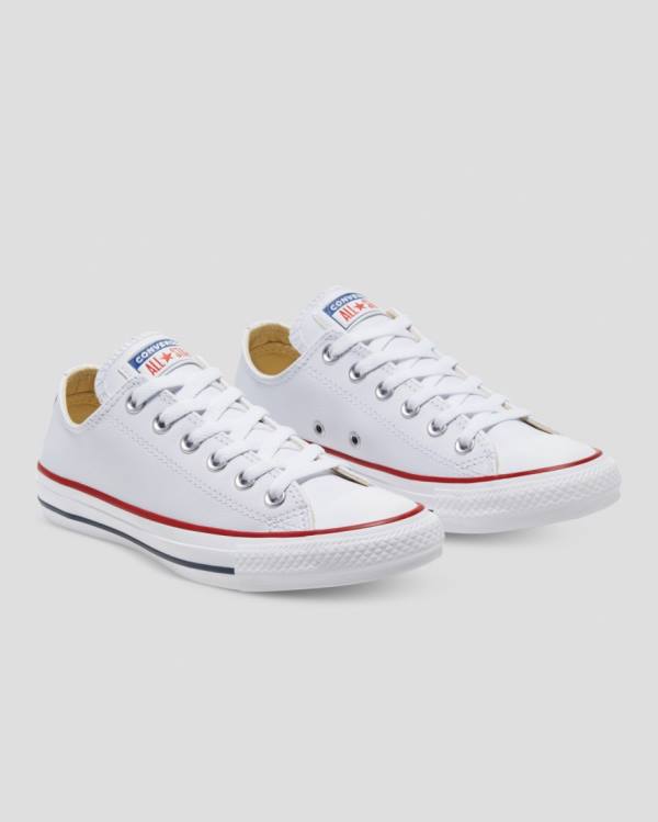 Tenis Cano Baixo Converse Chuck Taylor All Star Couro Branco | CV-927DEN