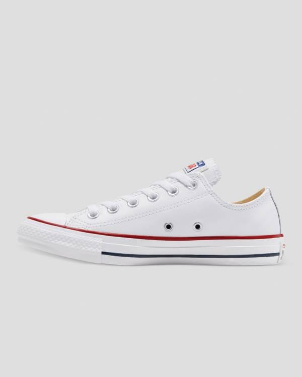 Tenis Cano Baixo Converse Chuck Taylor All Star Couro Branco | CV-927DEN