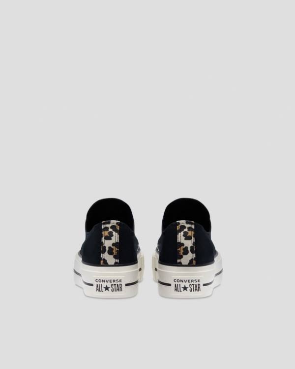 Tenis Cano Baixo Converse Chuck Taylor Lift Archive Print Plataforma Pretas | CV-945HFK