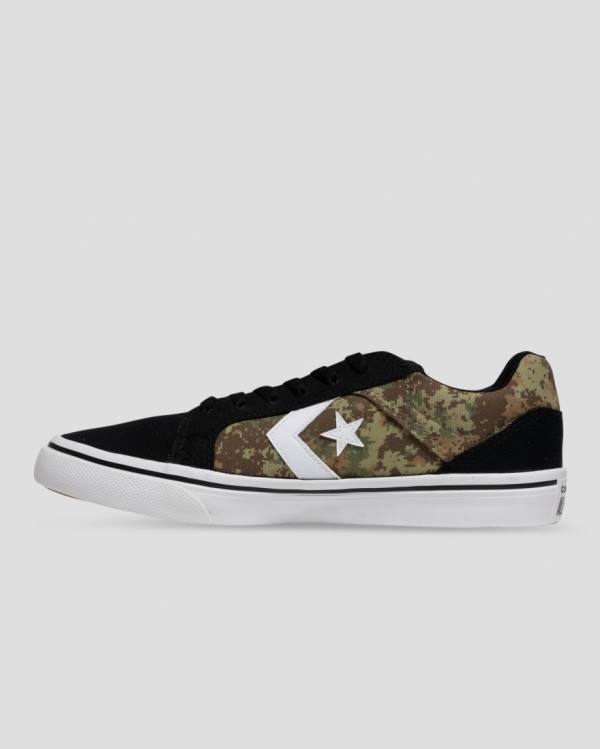 Tenis Cano Baixo Converse El Distrito Mix And Match Pretas Camufladas | CV-945BLH