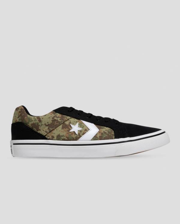 Tenis Cano Baixo Converse El Distrito Mix And Match Pretas Camufladas | CV-945BLH