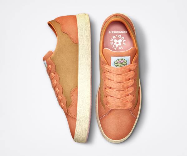 Tenis Cano Baixo Converse GOLF le FLEUR GLF 2.0 Amarelas Escuro Cobre Marrom Branco | CV-749FWV