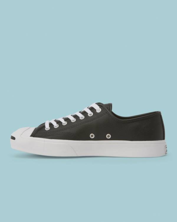 Tenis Cano Baixo Converse Jack Purcell Foundational Couro Pretas | CV-596SQE