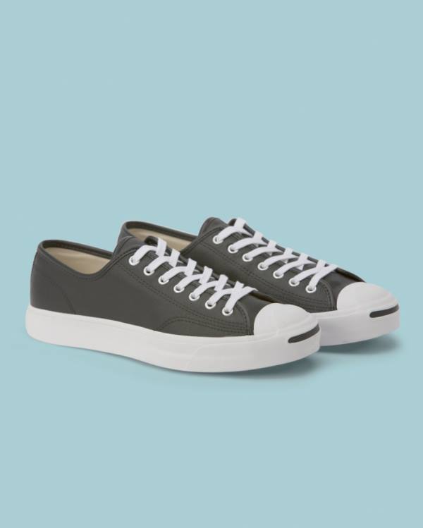 Tenis Cano Baixo Converse Jack Purcell Foundational Couro Pretas | CV-596SQE