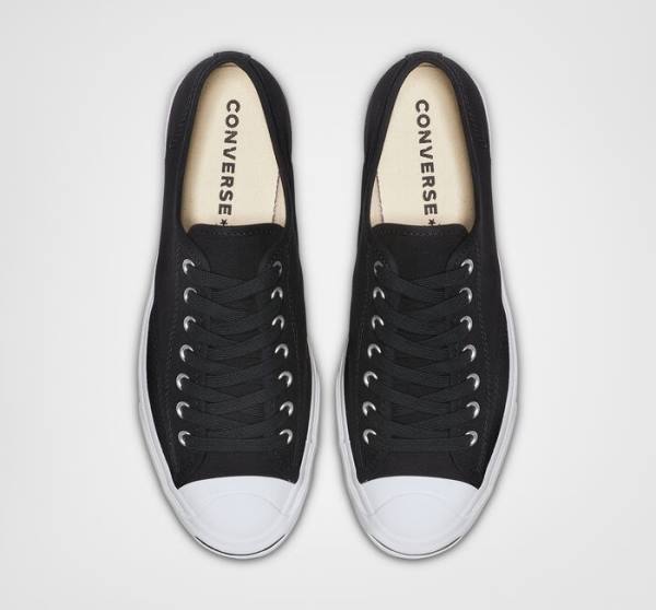 Tenis Cano Baixo Converse Jack Purcell Lona Pretas Branco | CV-408ZEO