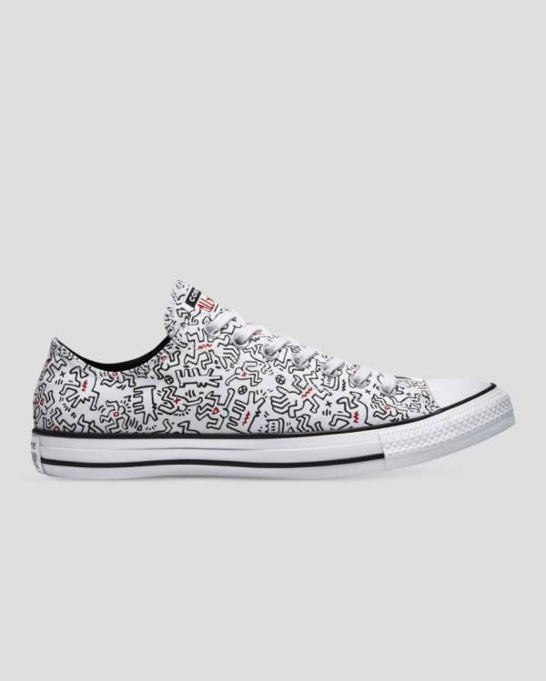 Tenis Cano Baixo Converse Keith Haring Chuck Taylor All Star Branco Pretas Vermelhas | CV-312ZQU