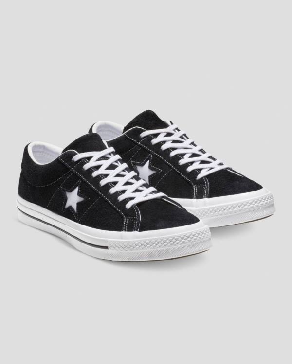 Tenis Cano Baixo Converse One Star Premium Camurça Pretas | CV-846XYO