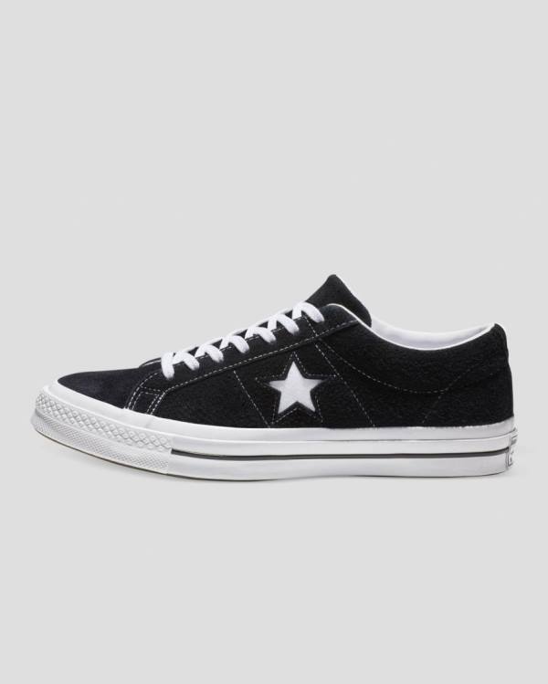 Tenis Cano Baixo Converse One Star Premium Camurça Pretas | CV-983OUB