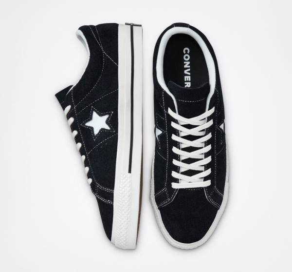 Tenis Cano Baixo Converse One Star Pretas Branco | CV-759VGE