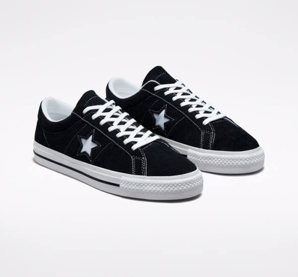 Tenis Cano Baixo Converse One Star Pretas Branco | CV-759VGE