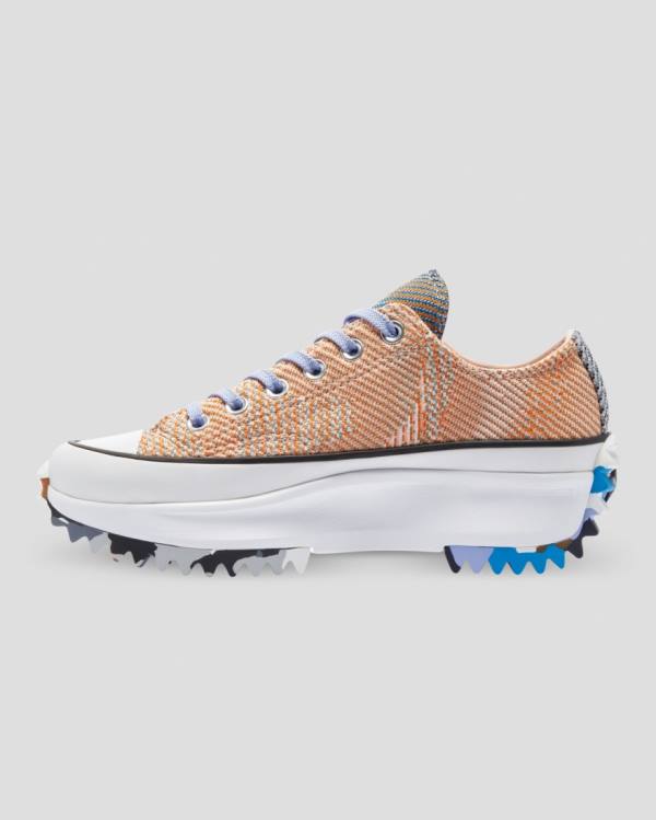 Tenis Cano Baixo Converse Run Star Hike Knit Print Laranja Rosa | CV-267EKP