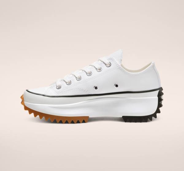 Tenis Cano Baixo Converse Run Star Hike Plataforma Branco Pretas | CV-498GBJ