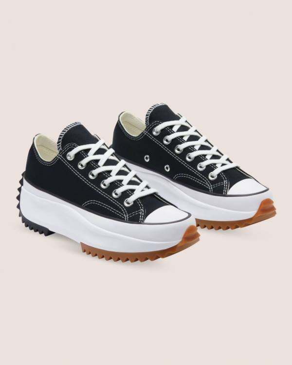 Tenis Cano Baixo Converse Run Star Hike Lona Pretas | CV-608GAN