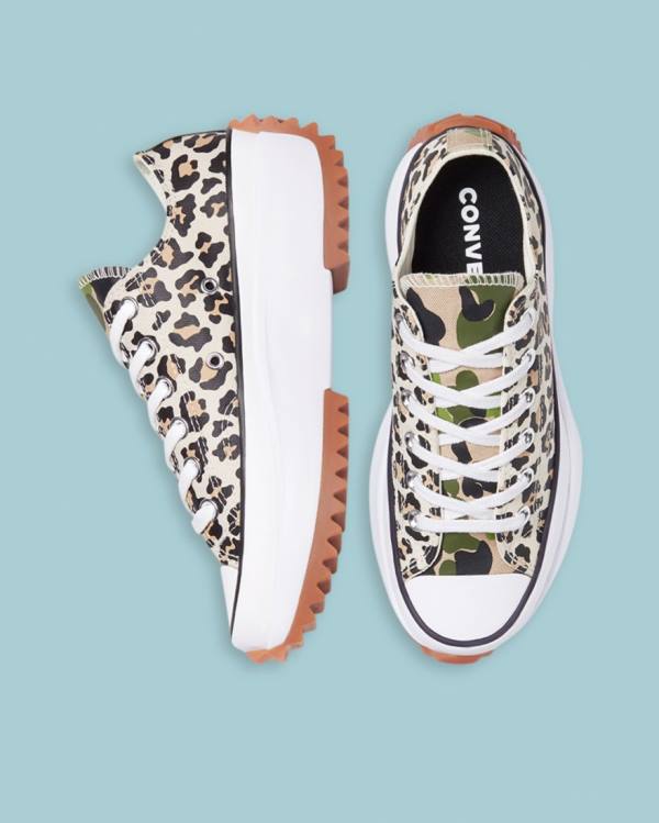 Tenis Cano Baixo Converse Run Star Hike Wild Archive Leopardo | CV-658DXP