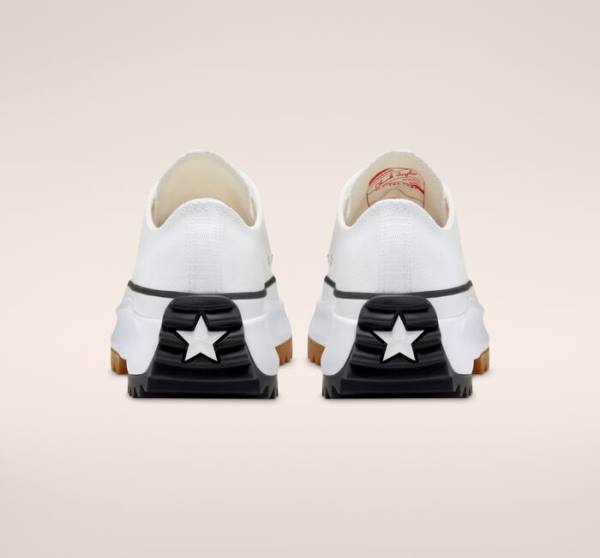 Tenis Cano Baixo Converse Run Star Hike Plataforma Branco Pretas | CV-691JWT