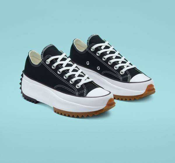 Tenis Cano Baixo Converse Run Star Hike Plataforma Pretas Branco | CV-931FKU