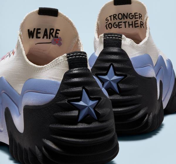 Tenis Cano Baixo Converse Run Star Motion Plataforma We Are Stronger Together Azul Anil Pretas | CV-027QBU