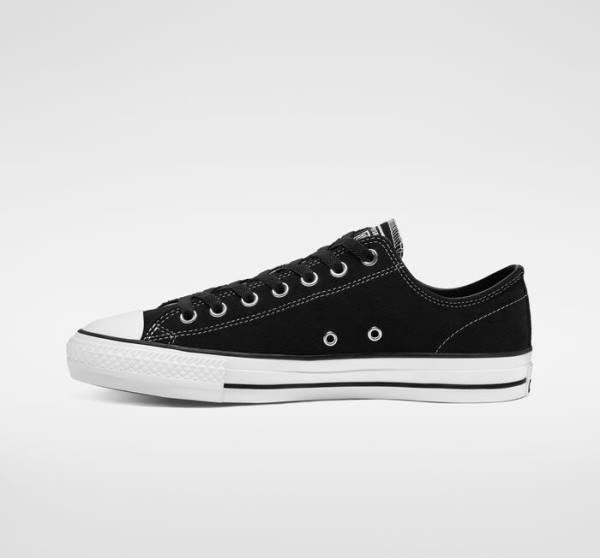 Tenis Skate Converse CONS Chuck Taylor All Star Pro Camurça Pretas Branco | CV-364XDV