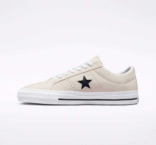 Tenis Skate Converse CONS One Star Pro Camurça Branco Pretas | CV-631IVZ